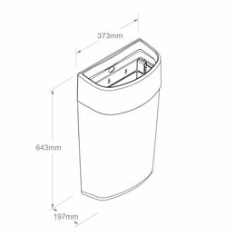 Koš závěsný MERIDA ONE 40 l otevřený, bílý