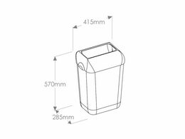 Koš závěsný otevřený MERIDA Hygiene CONTROL, 43 L