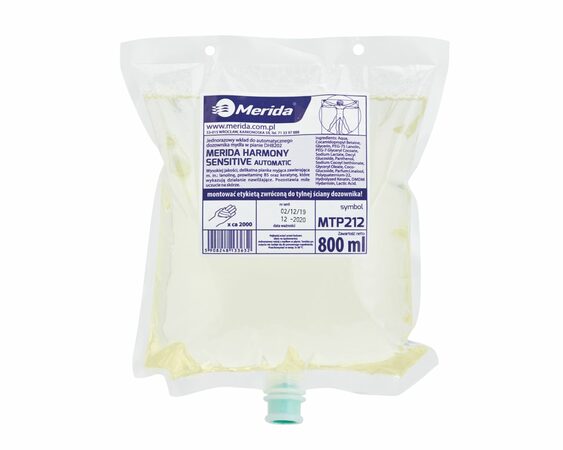 Pěnové mýdlo MERIDA Hygiene CONTROL SENSITIVE AUTOMATIC, 800 ml. 