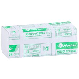 Jednotlivé papírové ručníky skládané OPTIMUM, bílé, 2-vrstvé, 3200 ks, /dříve PZ33/
