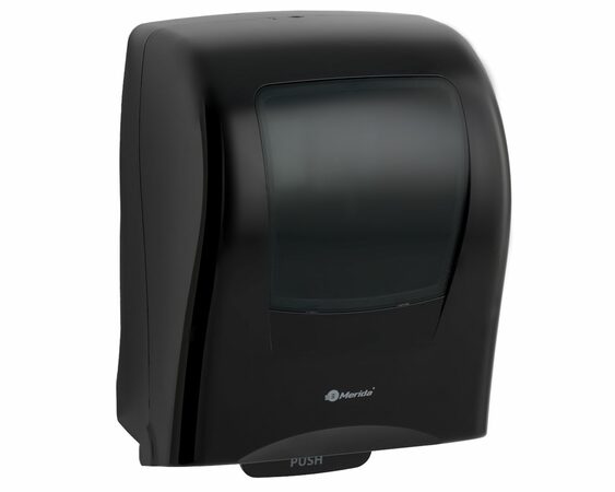 Mechanický podavač papírových ručníků v rolích MAXI MERIDA ONE,černý  