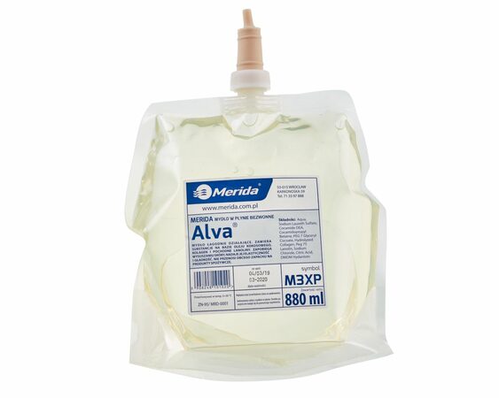 Tekuté mýdlo ALVA  880 ml - jednorázová náplň, BEZ VŮNĚ - NEPARFEMOVANÉ
