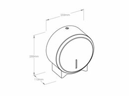 Zásobník na toaletní papír 19 cm MERIDA STELLA MINI nerez černá
