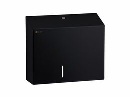 Zásobník na toaletní papír 20 cm s držákem na zbytek role MERIDA STELLA DUO nerez černá