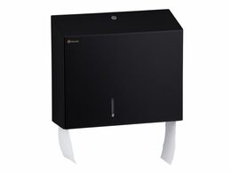 Zásobník na toaletní papír 20 cm s držákem na zbytek role MERIDA STELLA DUO nerez černá