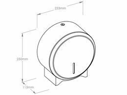 Zásobník na toaletní papír MERIDA STELLA Anti-FingerPrint MINI, průměr 19 cm, nerez mat