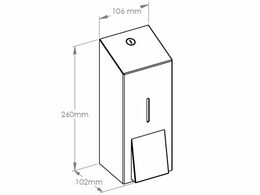 Dávkovač tekutého mýdla MERIDA STELLA Anti-FingerPrint MAXI, objem 800 ml, nerez mat