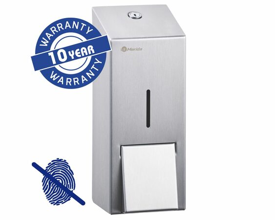 Dávkovač tekutého mýdla MERIDA STELLA Anti-FingerPrint MAXI, objem 800 ml, nerez mat