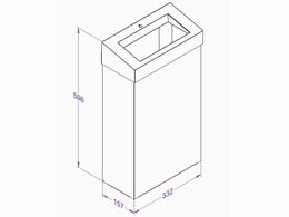 Odpadkový koš otevřený MERIDA STELLA Anti Finger Print, 27 l, nerez mat