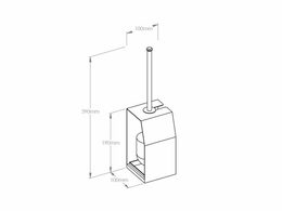 WC souprava s rukojetí, nástěnný MERIDA STELLA, černá