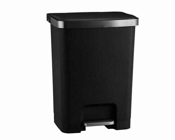 Koš pedálový HANA, objem 35 l plastový, černý 