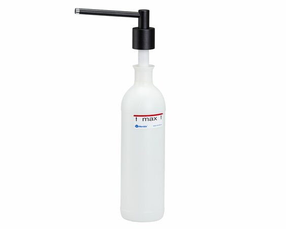 Dávkovač tekutého mýdla umyvadlový CYLINDER, objem nádržky 1000 ml, černý