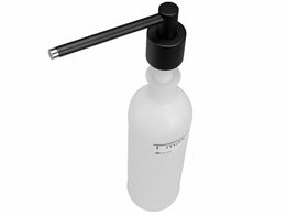 Dávkovač tekutého mýdla umyvadlový CYLINDER, objem nádržky 1000 ml, černý