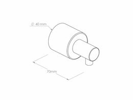 Nástěnný dávkovač tekutého mýdla, CYLINDER, černý