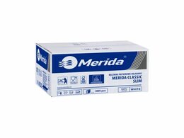 Jednotlivé papírové ručníky MERIDA CLASSIC SLIM, 1-vrstvé, bílé, 3000 ks (15x200 ks)