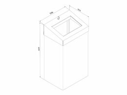 Koš závěsný otevřený Merida STELLA nerez mat 45 l