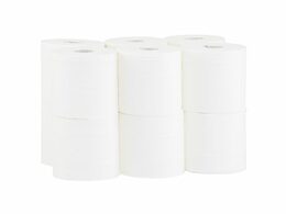 Toaletní papír MERIDA TOP FLEXI bílý, délka 100 m, průměr 14 cm, 2-vrstvý, 12 rolí/bal