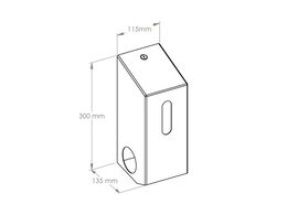 Zásobník na 2 role toaletního papíru Merida STELLA nerez bílý mat