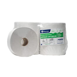 Zásobník na toaletní papír MERIDA ONE MAXI, bílý + 3 bal. toaletního papíru POB103