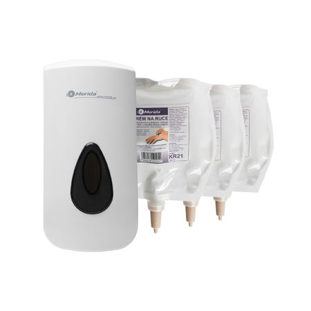 Dávkovač krému MERIDA TOP + 3 sáčky s krémem o objemu 880 ml