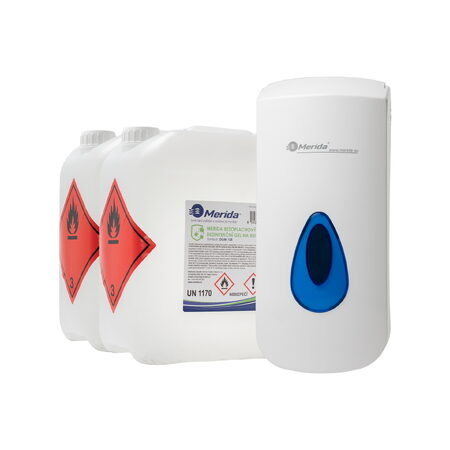 Dávkovač Merida TOP + 2 ks bezoplachový dezinfekční gel DGM105