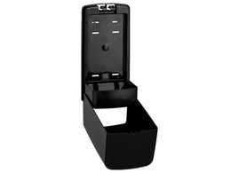 Zásobník na skládaný toaletní papír MERIDA ONE kapacita až 450 listů, ABS plast, černý