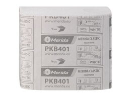 Toaletní papír skládaný MERIDA CLASSIC, bílý, jednovrstvý, karton/9000 ks, ECOLABEL