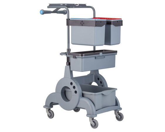 Úklidový vozík se systémem máčení mopů a hadrů