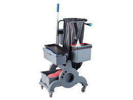 Úklidový vozík se systémem máčení mopů a hadrů