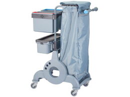 Úklidový vozík se systémem máčení mopů a hadrů