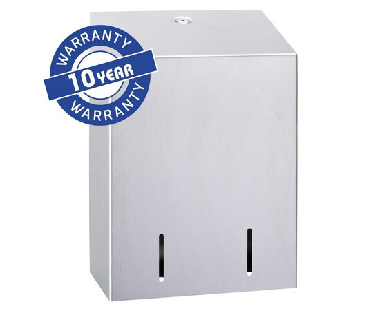 Zásobník na SKLÁDANÝ toaletní papír STELLA nerez mat kapacita až 900 listů