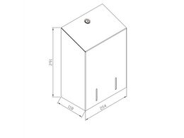 Zásobník na SKLÁDANÝ toaletní papír STELLA nerez mat kapacita až 900 listů