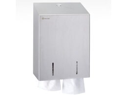 Zásobník na SKLÁDANÝ toaletní papír STELLA nerez mat kapacita až 900 listů