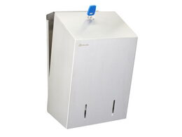 Zásobník na SKLÁDANÝ toaletní papír STELLA nerez mat kapacita až 900 listů