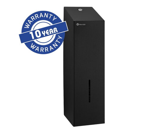 Zásobník na SKLÁDANÝ toaletní papír STELLA nerez mat kapacita až 675 listů černý