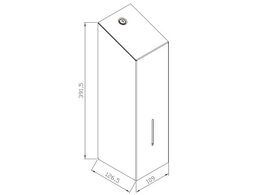 Zásobník na SKLÁDANÝ toaletní papír STELLA nerez mat kapacita až 675 listů černý