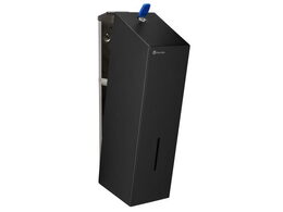 Zásobník na SKLÁDANÝ toaletní papír STELLA nerez mat kapacita až 675 listů černý