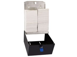 Zásobník na SKLÁDANÝ toaletní papír STELLA nerez mat kapacita až 900 listů