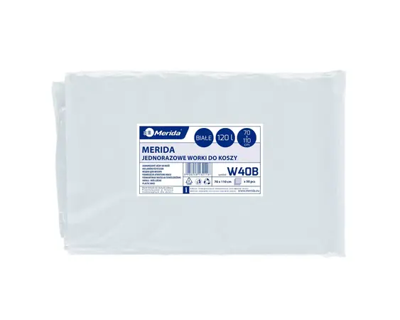 Pytle LDPE, 38 mi, 70x110 cm, 120 l, bílé, 50 ks/bal /W40B/