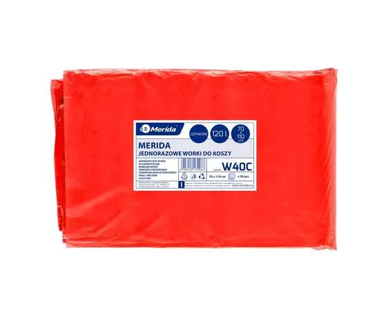 Pytle LDPE, 38 mi, 70x110 cm, 120 l, červené, 50 ks/bal /W40C/