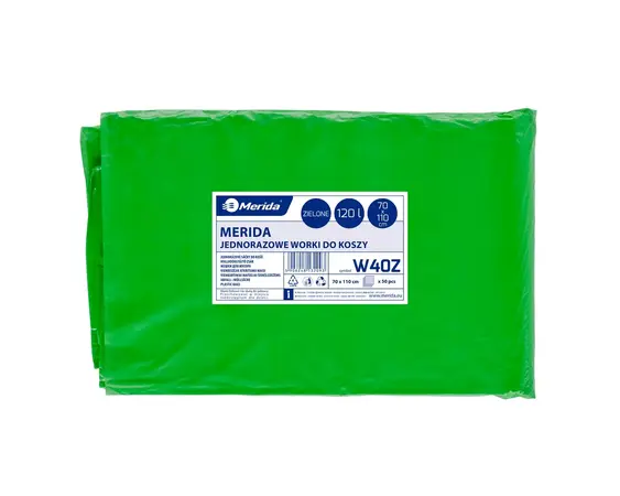 Pytle LDPE, 40 mi, 90x110 cm, 160 l, zelené, 10ks/bal /W50Z/