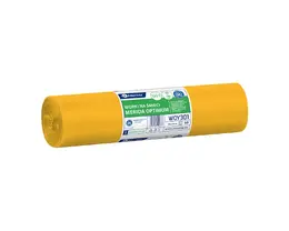 Pytle na odpadky MERIDA OPTIMUM, 70 x 110 cm, objem 120 l, role 50 ks, ŽLUTÉ, LDPE