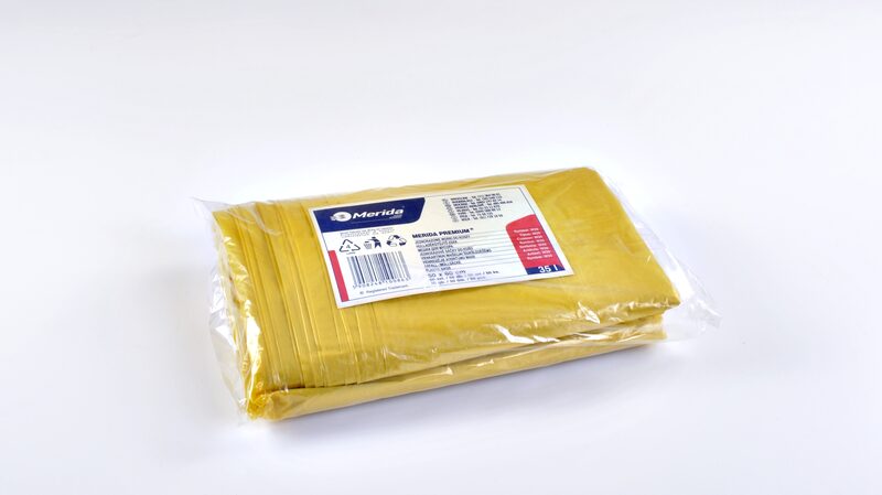 Sáčky LDPE, 25 mi, 50x60 cm, 35l, žluté, 50ks/bal /W20Y/