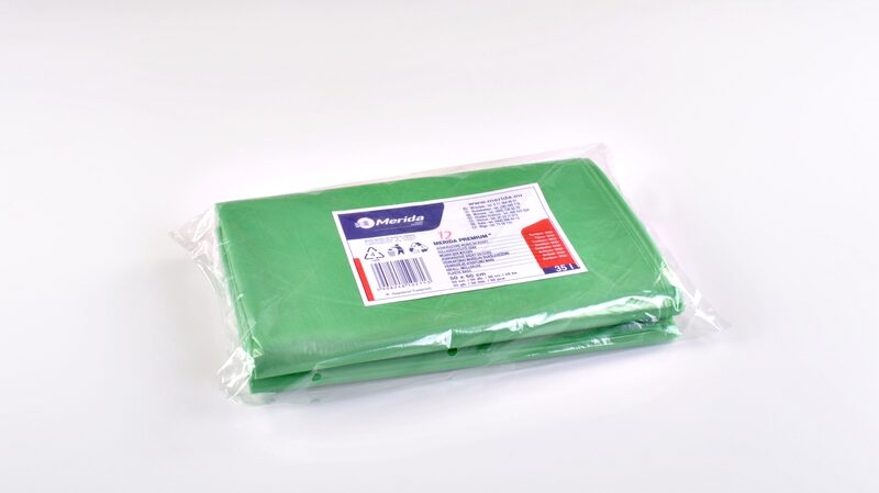 Sáčky LDPE, 25 mi, 50x60 cm, 35 l, zelené, 50 ks/bal /W20Z/