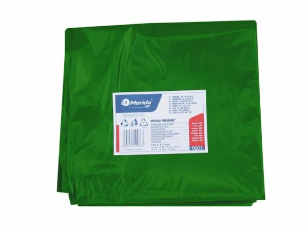 Pytle LDPE, 40 mi, 90x110 cm, 160 l, zelené, 10ks/bal /W50Z/