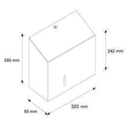Zásobník na toaletní papír MERIDA STELLA DUO,nerez lesk, 19 cm