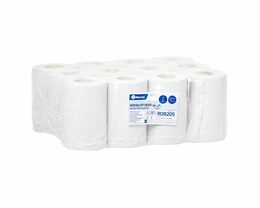 Papírové ručníky v rolích MERIDA OPTIMUM MINI, 2-vrstvé, bílé, délka 60 m, (12rolí/bal)