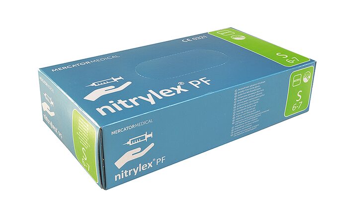 Rukavice nitrilové velikost S, 100 ks / bal.